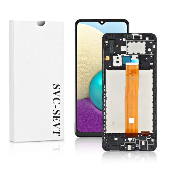 Genuine LCD Screen For Samsung Galaxy A02 (A025) With Frame and Touchpad - Black  (GH82-25250A)