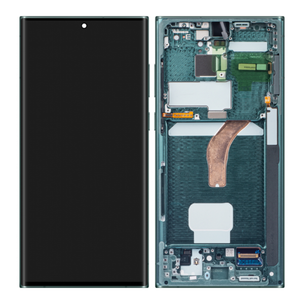 OLED LCD Screen For Samsung Galaxy S22 Ultra (S908) Green - With Frame