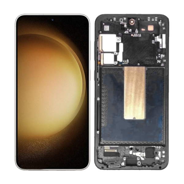 OLED LCD Screen For Samsung Galaxy S23 Plus (S918) Black - With Frame