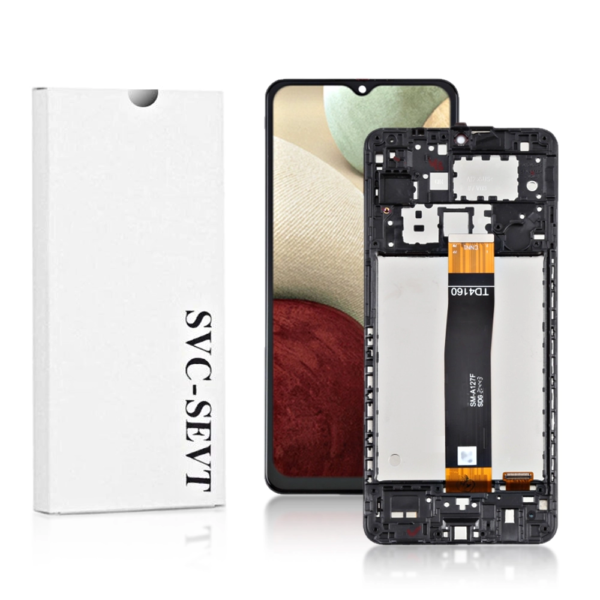 Genuine LCD Screen For Samsung Galaxy A12 (A127) With Frame and Touchpad - Black  (GH82-26485A)
