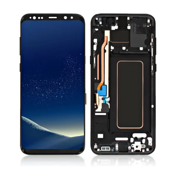 OLED LCD Screen For Samsung Galaxy S8 Plus (G955) Black - With Frame