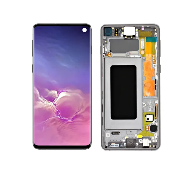 OLED LCD Screen For Samsung Galaxy S10 (G973) Black - With Frame