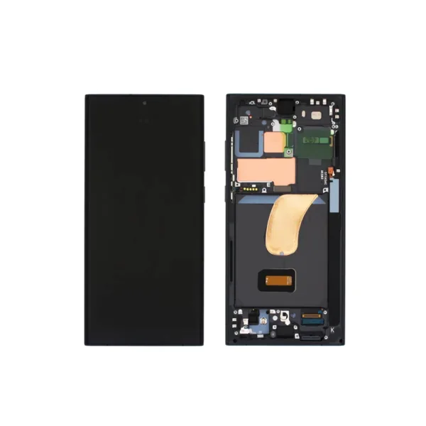 Genuine LCD Screen For Samsung Galaxy S23 Ultra (S918) With Frame & Touchpad - Black (Pull Out)