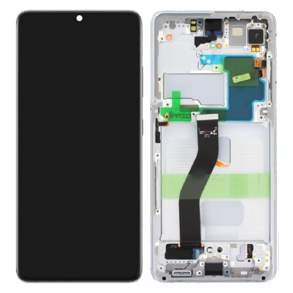 OLED LCD Screen For Samsung Galaxy S21 Ultra 5G (G998) Silver - With Frame