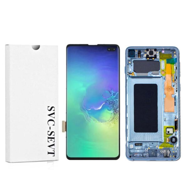 Genuine LCD Screen For Samsung Galaxy S10 Plus (G975B) With Frame and Touchpad - Prism Blue  (GH82-18849C)