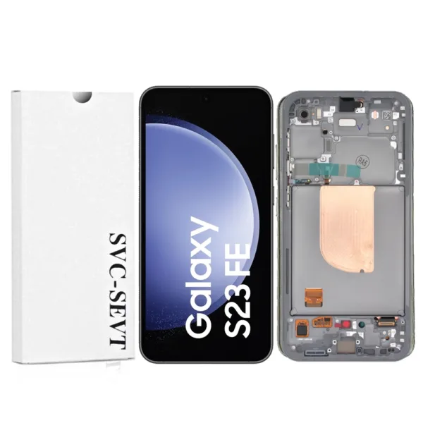 Genuine LCD Screen For Samsung Galaxy S23 FE (S711B) With Frame and Touchpad - Graphite  (GH82-32854A)